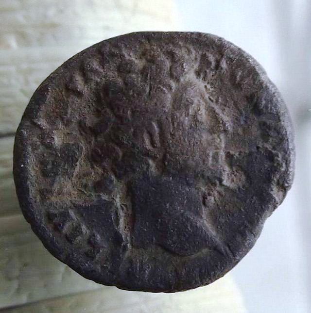 Romersk denar Marcus Aurelius 156-157 forside